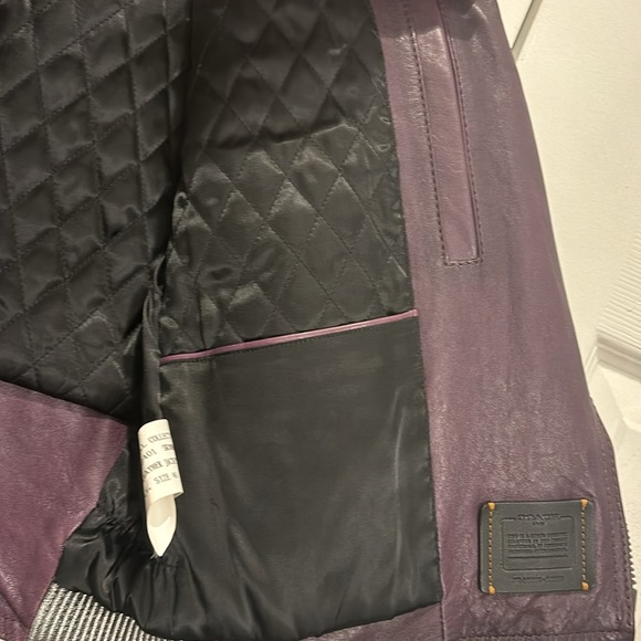 Silver and purple Coach glam rock leather jacket 🎸 - Picture 9 of 11
